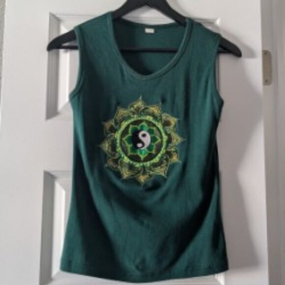 Sleeveless tank top with embroidered Mandela - NEW - Picture 2 of 8